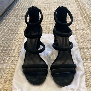 Rebecca Minkoff suede black strappy heel size 8.5